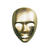 SALE Qualitts-Maske volles Gesicht Textil, gold