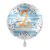 NEU Folienballon Blue Stars - Hip Hip Hurra 2. Geburtstag - ca. 45cm Durchmesser