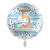 NEU Folienballon Blue Stars - Hip Hip Hurra 5. Geburtstag - ca. 45cm Durchmesser