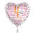 NEU Folienballon Pink Hearts - Hip Hip Hurra 4. Geburtstag - ca. 45cm Durchmesser