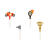 Kuchenstecker / Tortenaufsatz / Cupcake-Topper � Cars / Auto � ca. 12 cm � 4 St�ck
