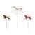 Kuchenstecker / Tortenaufsatz / Cupcake-Topper � Pferde � ca. 13 cm � 6 St�ck
