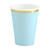 Pappbecher mit Goldrand - Hellblau, 220ml, 6 St�ck