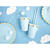 Pappbecher mit Goldrand - Hellblau, 220ml, 6 St�ck Bild 3