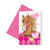 SALE Einladungskarten Pferde, 6 Stück - Einladungskarten, pink