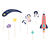 Kuchenstecker / Tortenaufsatz / Cake-Topper Weltraum � ca. 9.5 � 24,5 cm � Set mit 7 St�ck
