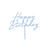 Kuchenaufsatz / Cake-Topper aus Acryl Happy Birthday / Geburtstag - Blau, 16,5 cm