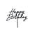Kuchenaufsatz / Cake-Topper aus Acryl Happy Birthday / Geburtstag - Schwarz, 16,5 cm