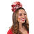 NEU Haarreif Herzchen, mit Herzchen T�ll und Bl�ten in rot und wei� Bild 2