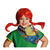 Perücke Mädchen Mittelscheitel mit zwei geflochtenen Zöpfen, Wirbelwind, orange - mit Haarnetz Bild 2