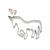 Ausstechform Einhorn, Edelstahl, ca. 9 cm - Ausstechform