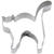 SALE Ausstechform Buckelkatze, Edelstahl, ca. 8 cm