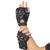 Handschuhe Biker Rocker, ohne Finger, Leder-Optik, schwarz