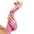 Handschuhe fingerlos, Netz, pink - Netzhandschuhe