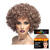 Perücke Unisex Damen Super-Riesen-Afro Locken, naturbraun - mit Haarnetz