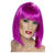 Percke Damen Longbob, Pagenkopf mit Pony, Glam, neonviolett