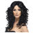 Perücke Damen Halblang mit Mittelscheitel gelockt, Glamour, schwarz - mit Haarnetz Bild 2