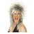 Perücke Damen 80er Punk Rock Diva, schwarz-blond - mit Haarnetz Bild 2