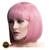 Percke Damen Eleganter Bob, Pagenkopf mit Pony, Premium-Qualitt, Elise, pastellrosa