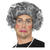 Oma-Set, grau, mit Percke, Brille und Perlenkette - mit Haarnetz Bild 4