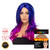 Percke Damen Langhaar Clamour Deluxe mit Farbverlauf, STYLEBAR, Blau-Pink - mit Haarnetz Bild 2