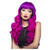 SALE ManicPanic Premium-Damen-Percke Fuchsia Passion, lang und gewellt mit Pony, lila-pink