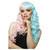 NEU ManicPanic Premium-Damen-Percke Candy Angel, lang und gewellt mit Pony, rosa-blau