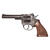 NEU 100-Schuss-Revolver Rodeo antik, Kunststoff, schwarz mit braunem Handstück - Cowboy- oder Agenten-Pistole