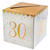NEU Geldbox 30. Geburtstag, gold-weiß, 20x20x20 cm