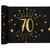 NEU Tischläufer Happy Birthday 70, schwarz-gold, 30cm x 5m