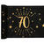 NEU Tischlufer Happy Birthday 70, schwarz-gold, 30cm x 5m - Tischlufer