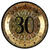 NEU Papp-Teller Happy Birthday 30 gold-schwarz, 10 Stck, ca. 23cm
