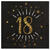 NEU Servietten Happy Birthday 18, schwarz-gold, 10 Stck, ca. 33 x 33cm - Servietten