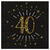 NEU Servietten Happy Birthday 40, schwarz-gold, 10 Stck, ca. 33 x 33cm - Servietten
