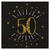NEU Servietten Happy Birthday 50, schwarz-gold, 10 Stück, ca. 17 x 17cm - Servietten