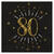 NEU Servietten Happy Birthday 80, schwarz-gold, 10 Stck, ca. 33 x 33cm - Servietten