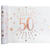 NEU Tischlufer Happy Birthday 50, wei-ros-gold, 30cm x 5m