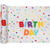 NEU Tischläufer Happy Birthday bunt-metallic, 28cm x 3m
