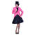 NEU Damen-Kostüm Frack Deluxe, pink, Größe: XXXL - Größe XXXL