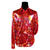 Herren-Kostüm Hemd Disco, rot, Gr. XL - Größe XL