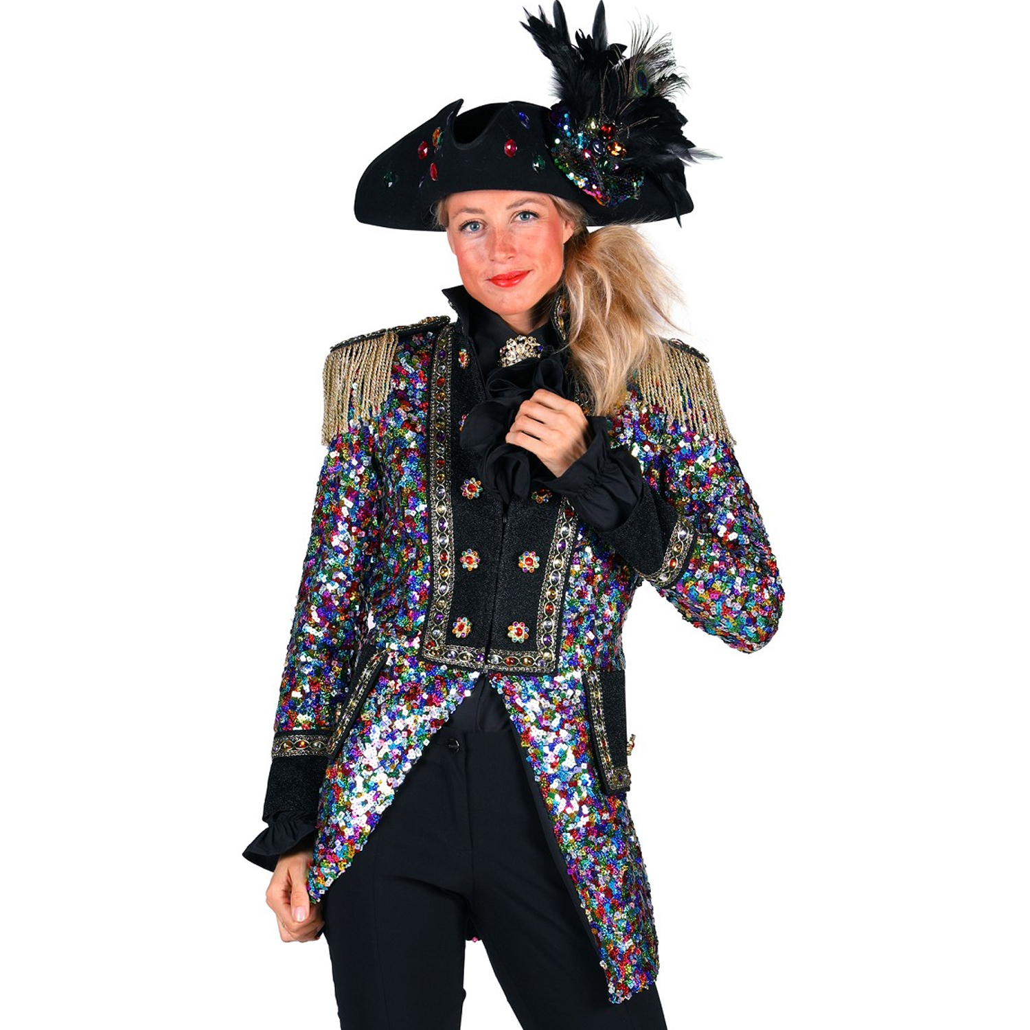 NEU Damen-Kostm Karnevalsjacke Pailletten-Queen, Gr. XS Bild 2