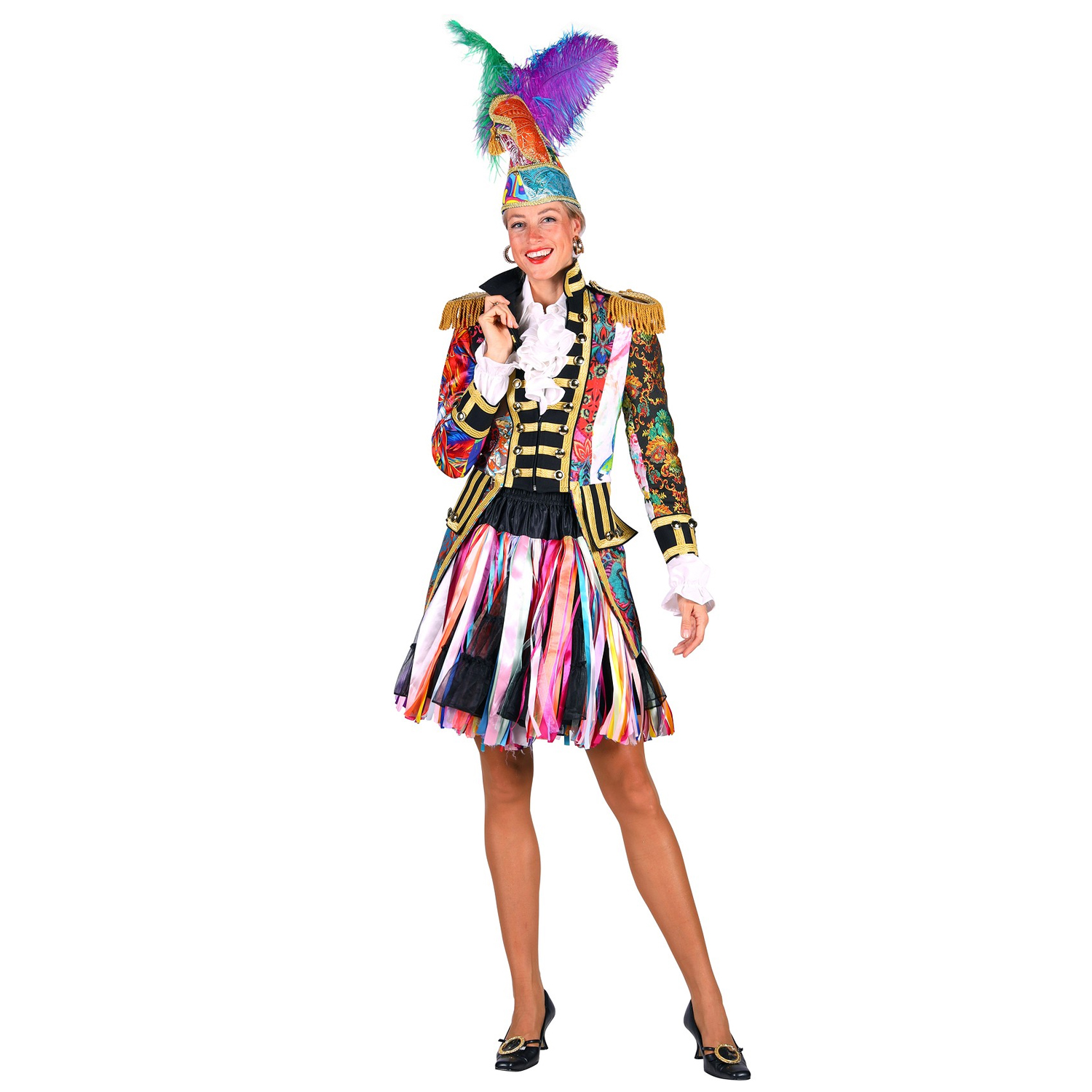 NEU Damen-Kostm Karnevalsjacke Mix it up, buntes Patchworkmuster, Gr. XS Bild 2