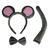 NEU Kost�m-Zubeh�r Set Maus, mit Ohren auf Haarreif, Fliege und Schwanz