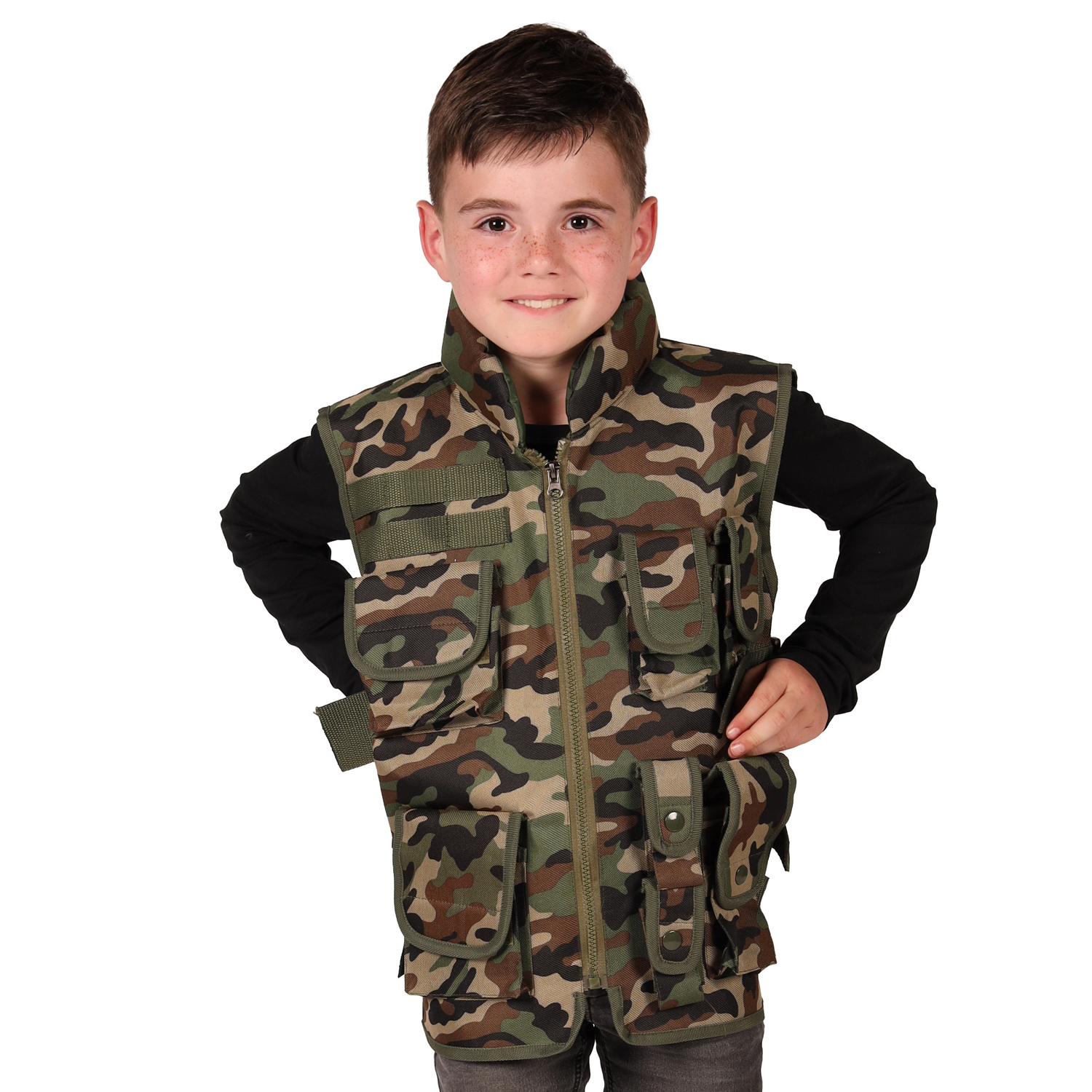 NEU Soldaten-Weste Army fr Kinder im Camouflage-Style, Einheitsgre Bild 2