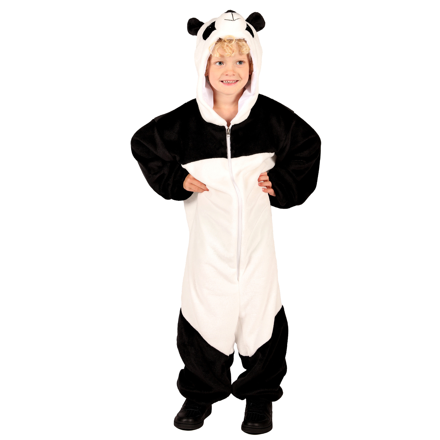 NEU Kinder-Kostm Panda aus dickem Plsch, Overall, Gr. 80-86 Bild 2