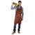 NEU Herren-Kostm Halloween-Schrze, braun, Lederoptik, Einheitsgre Bild 3
