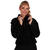Damen-Kost�m Pl�sch-Jacke, schwarz, Gr. XS-S Bild 2
