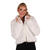 Damen-Kost�m Pl�sch-Jacke, wei�, Gr. XS-S
