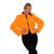Damen-Kost�m Pl�sch-Jacke, orange, Gr. XS-S
