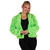 Damen-Kost�m Pl�sch-Jacke, neon-gr�n, Gr. XS-S Bild 3